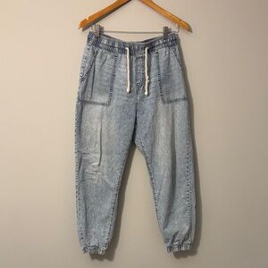 Celebrity Pink Light Blue Denim Joggers